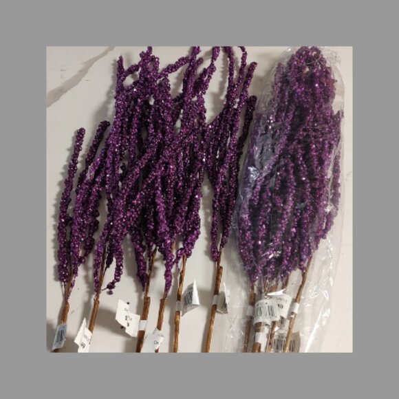Glitter Hanging Berry Spray Dark Purple - Picture 7 of 7